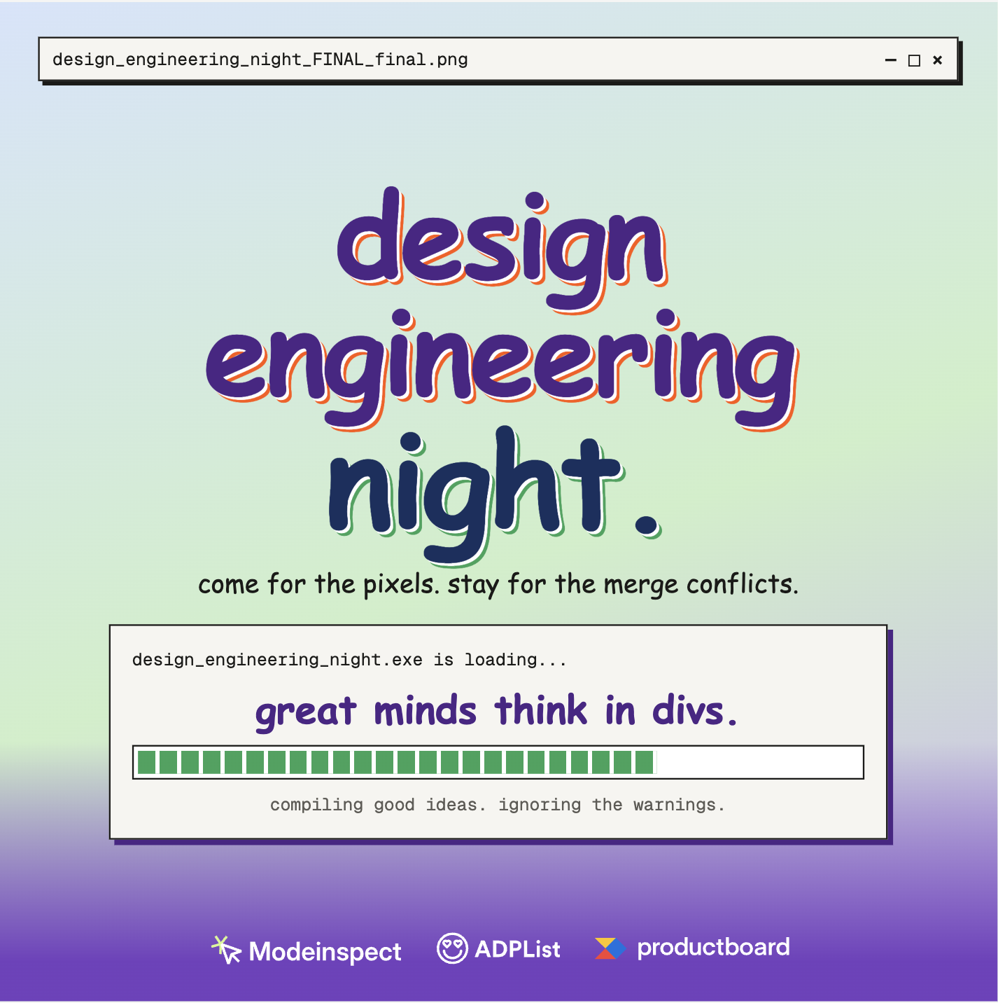 Design Engineering Night | Modeinspect x ADPList