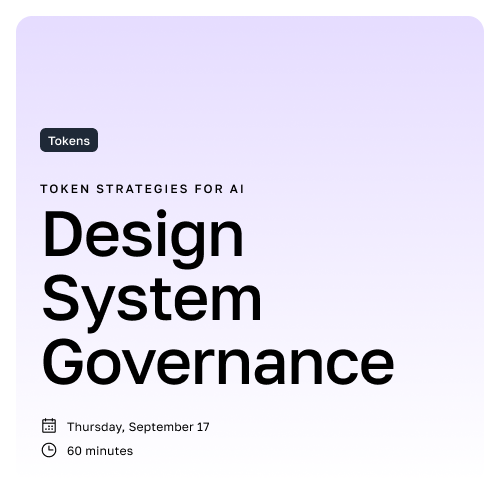 Token-Strategie als Governance für Design-Systeme - Muss neu terminiert werden