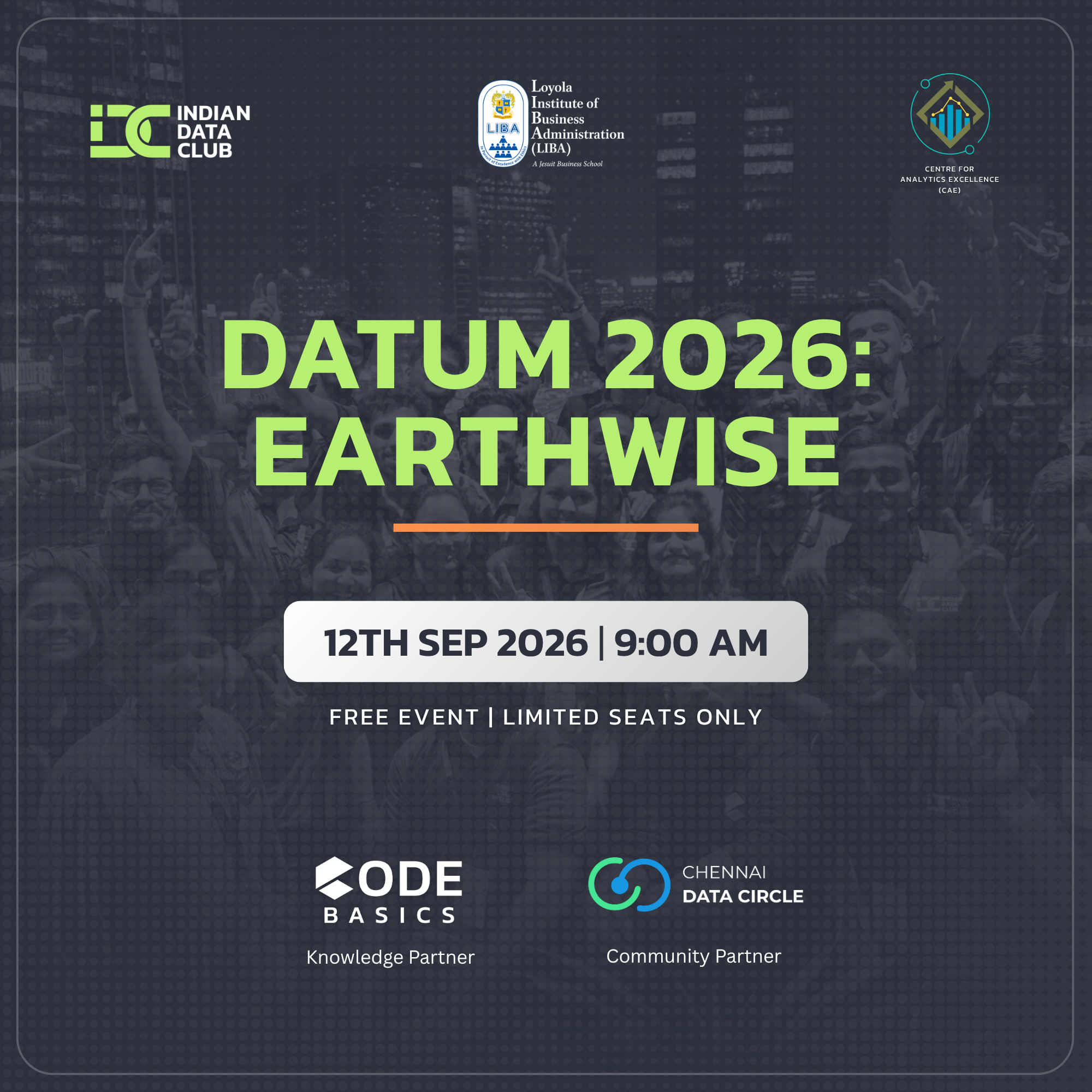 DATUM 2026: EARTHWISE: Organized by the Centre for Analytics Excellence (CAE)-LIBA