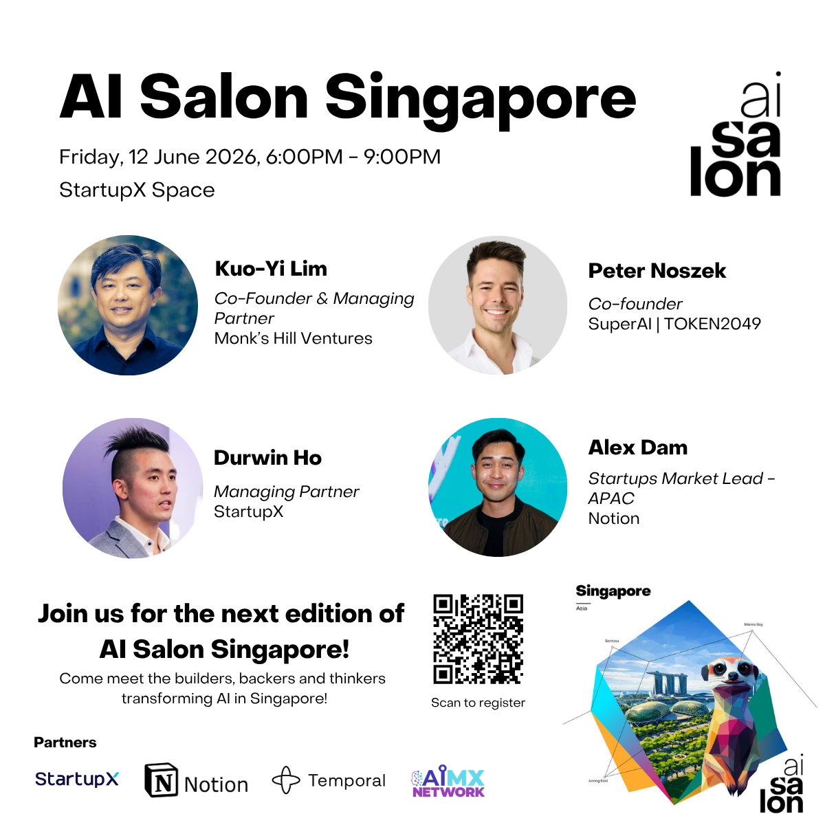 Cover art for #AI Salon Singapore (12 June 2026) — Singapore