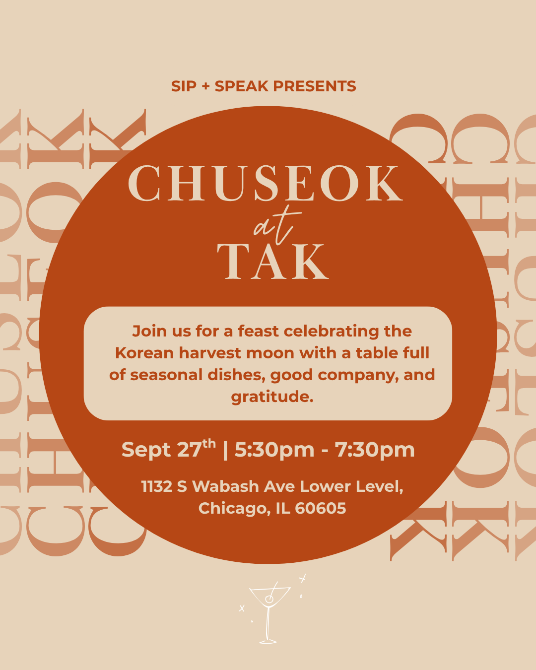 Sip & Speak: Chuseok at Tak
