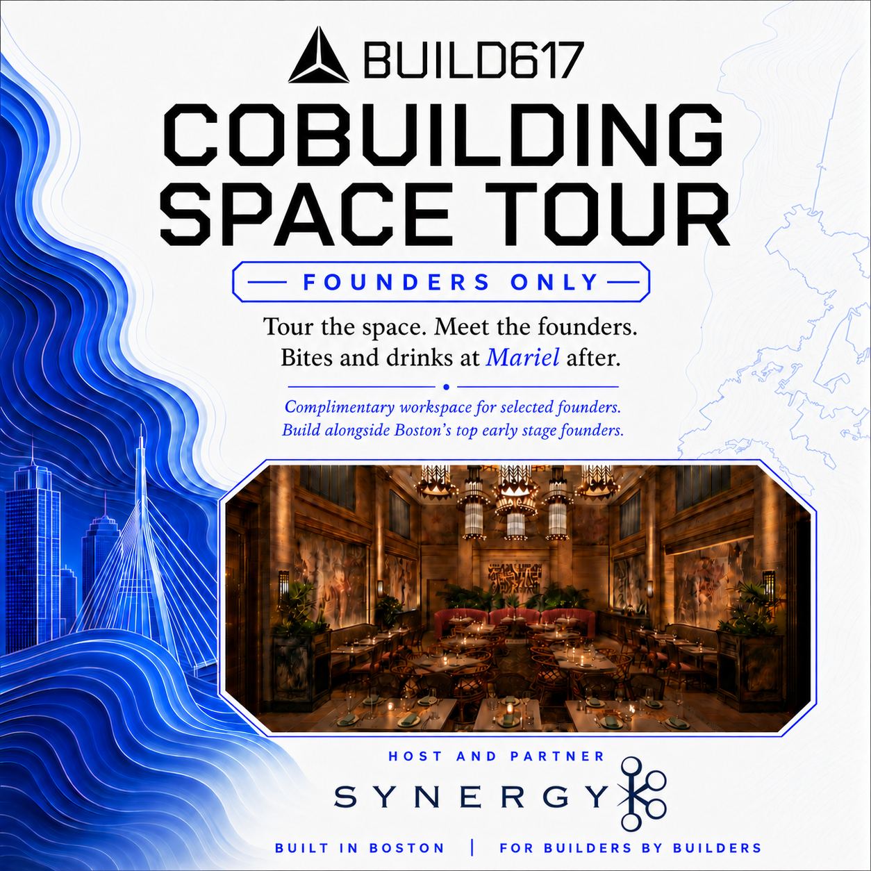 BUILD617 Space Tour + Bites and Drinks at Mariel