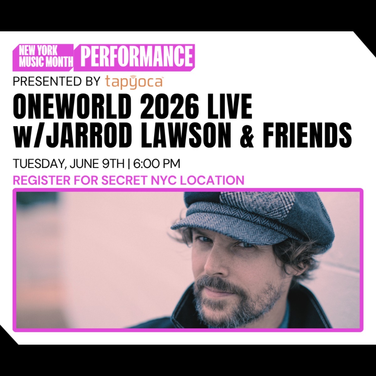 Cover art for #tapyoca Presents: One World 2026 Live w/Jarrod Lawson & Friends — New York, NY