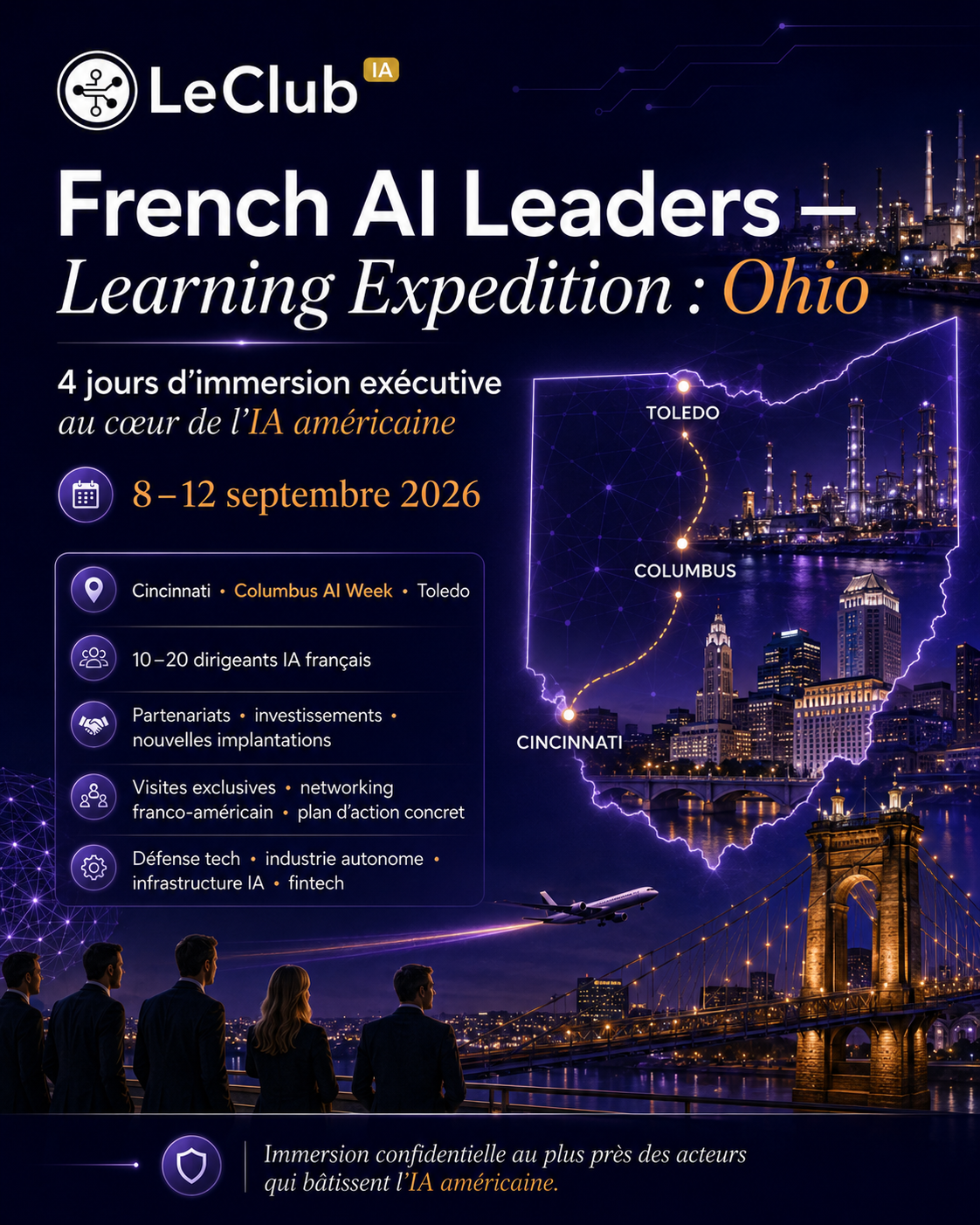 4 jours d'immersion exécutive au cœur de l'IA américaine. En 2027.