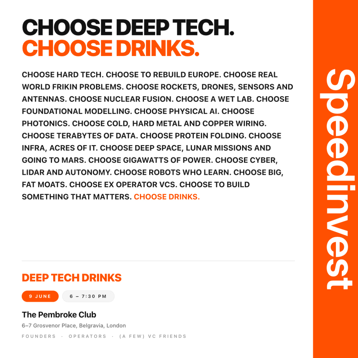 Cover art for #Deep Tech Drinks — The Pembroke Club