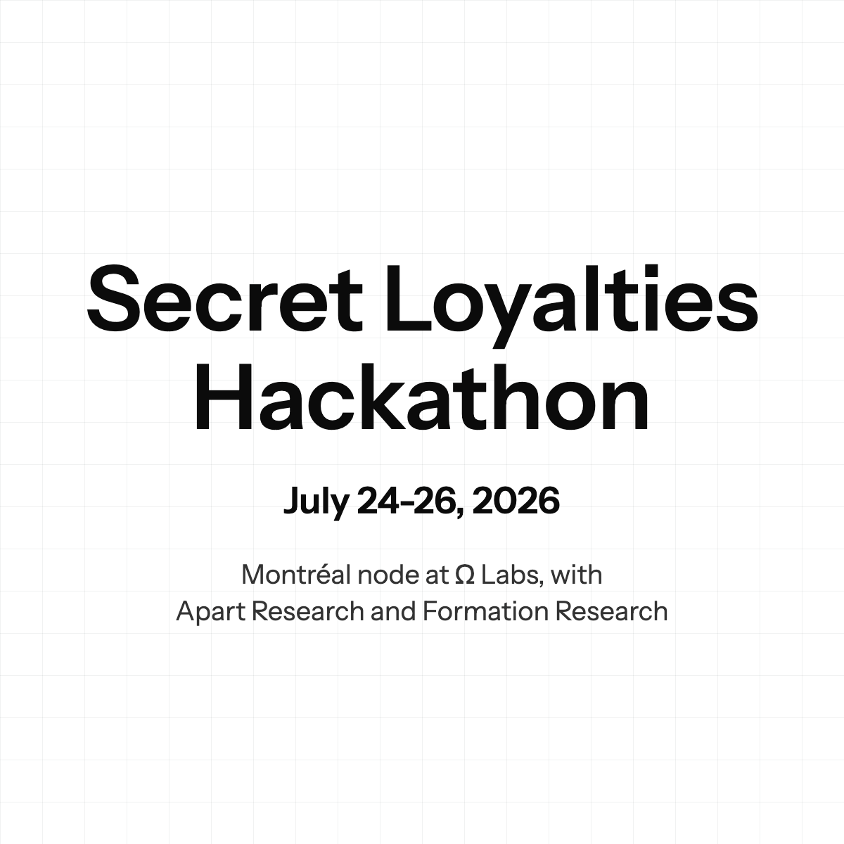 Secret Loyalties Hackathon