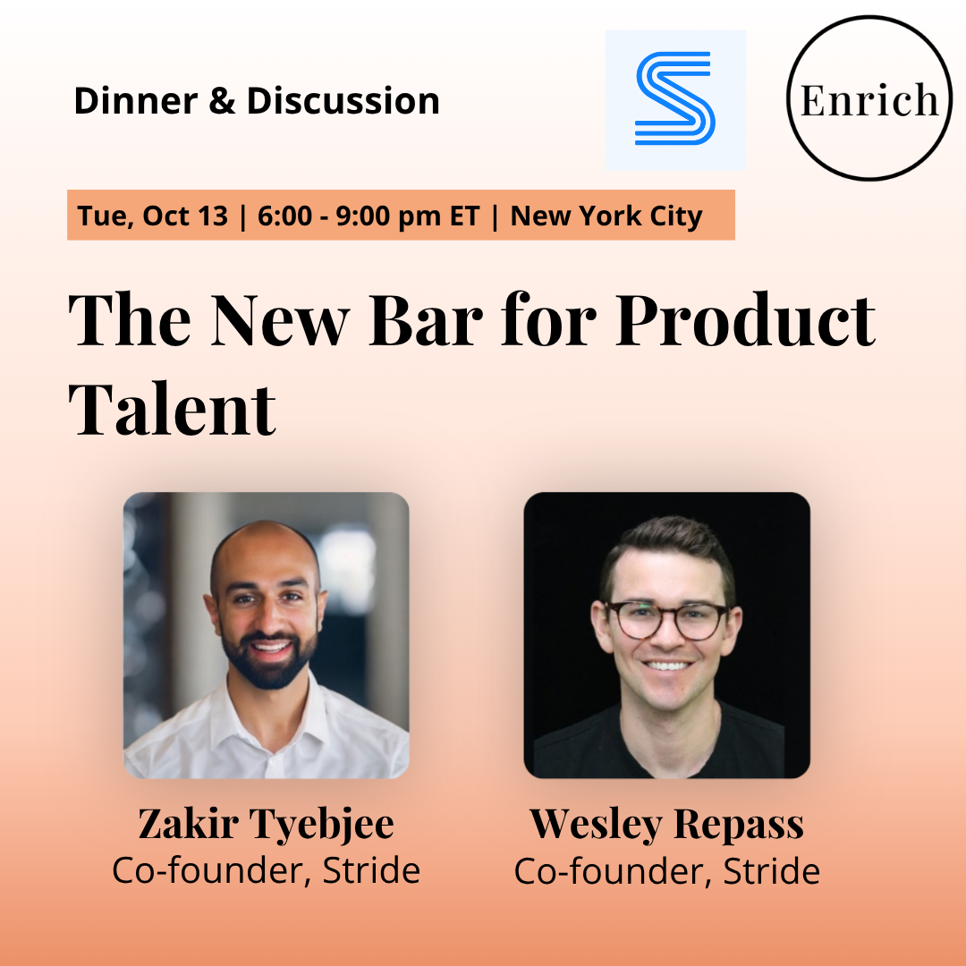 Product Leader Dinner: The New Bar for Product Talent