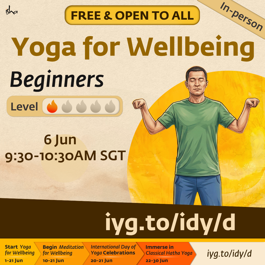 Cover art for #Yoga for Wellbeing (Level 1) — Isha Yoga Center, Singapore