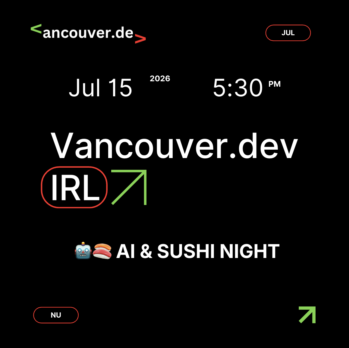 Vancouver.dev IRL: AI & Sushi Night