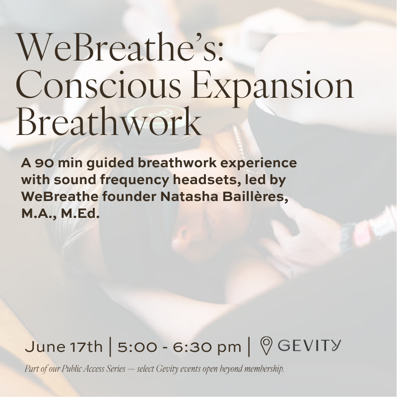 WeBreathe at Gevity: Conscious Expansion Breathwork