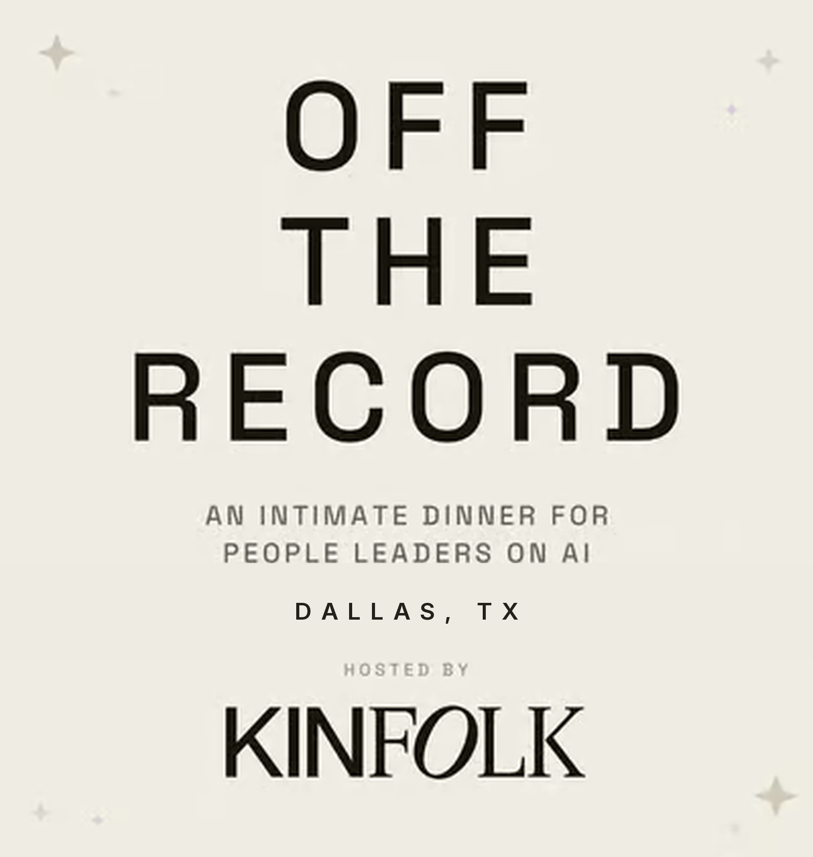 Off the Record: AI for People Leaders (Dallas)