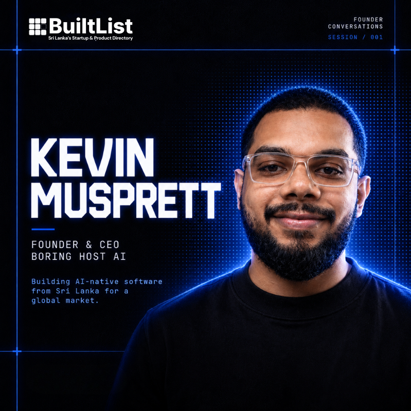 BuiltList Live: Selling to the US & UK from Sri Lanka, with Kevin Musprett event poster