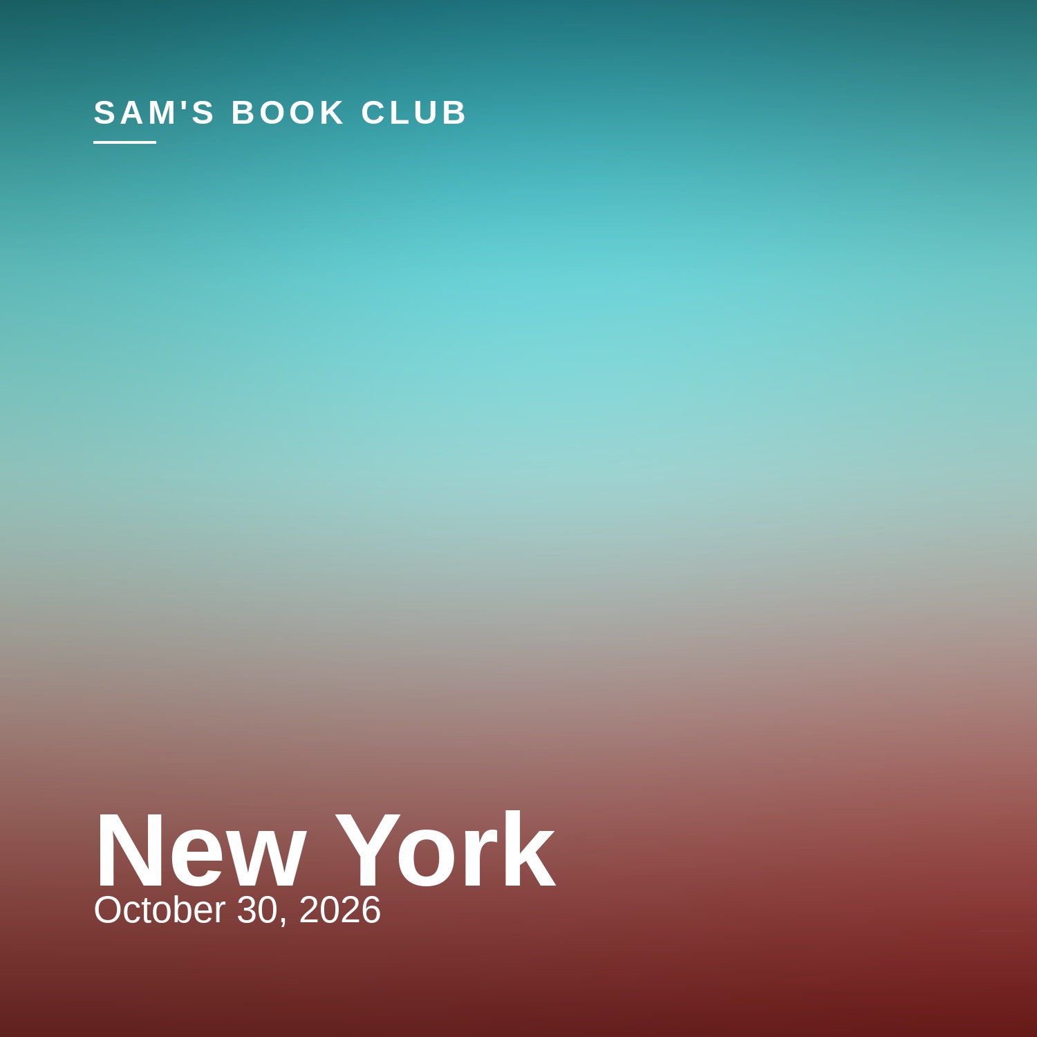 Sam's Book Club — NY Stop