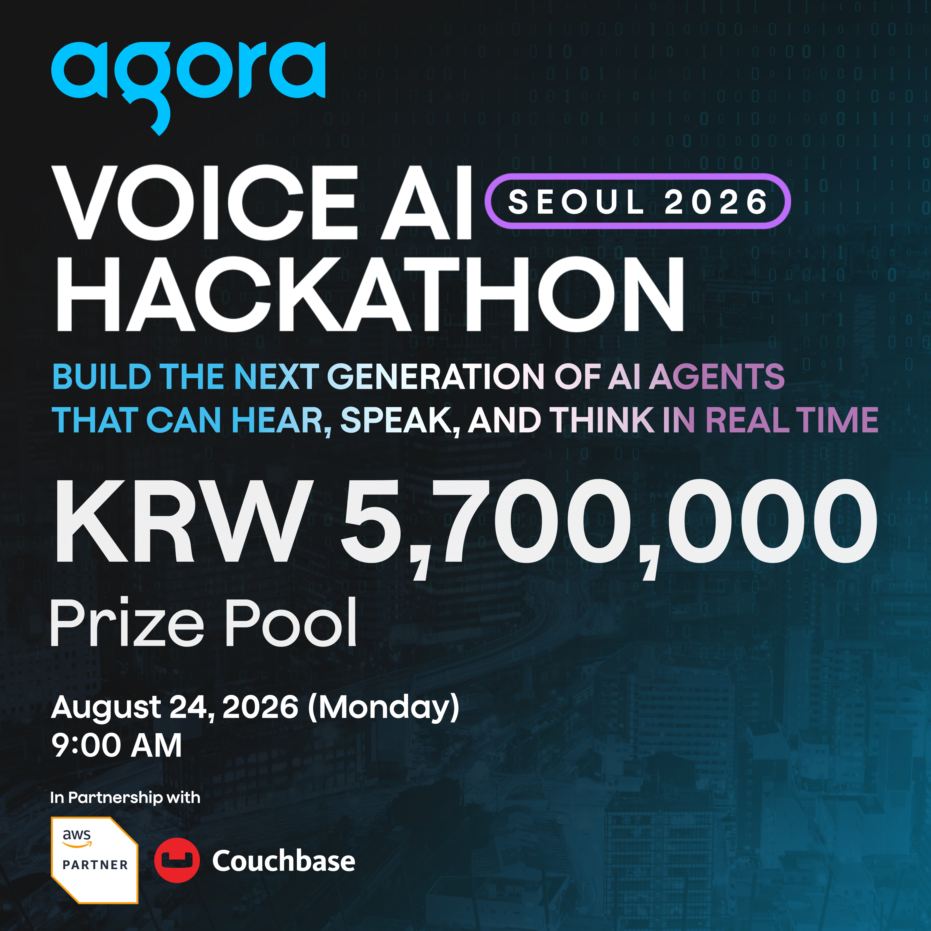 Hackathon Voice IA Séoul 2026 : Construisez la prochaine génération d'agents IA capable d'entendre, de parler et de penser en temps réel