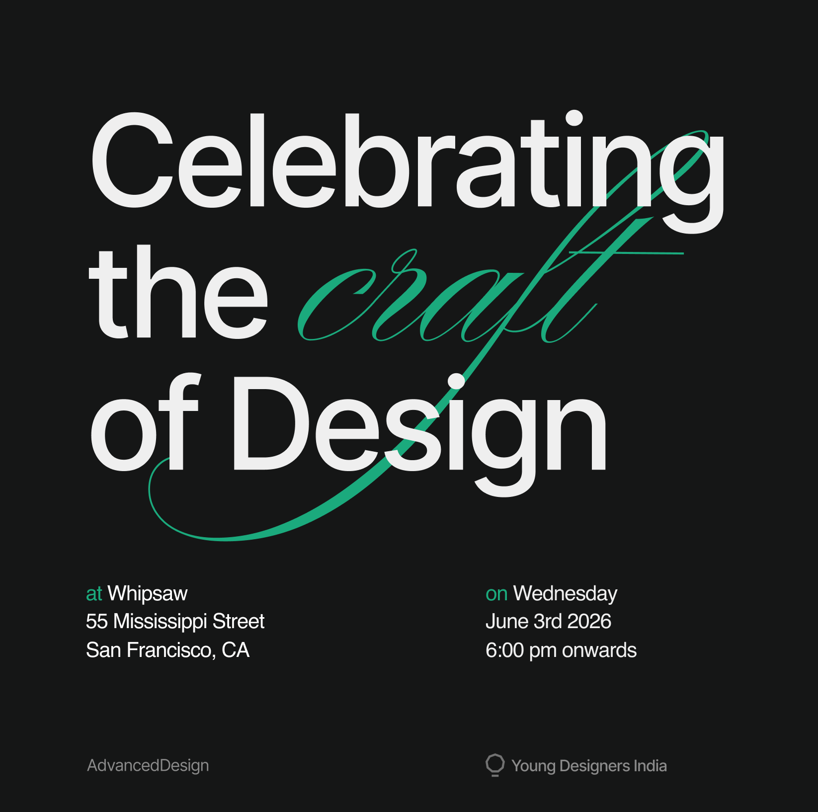 Cover art for #Celebrating the Craft of Design — Whipsaw