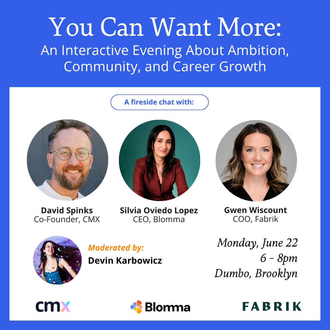 Cover art for #You Can Want More: An Interactive Evening About Ambition, Community, and Career Growth — Fabrik DUMBO