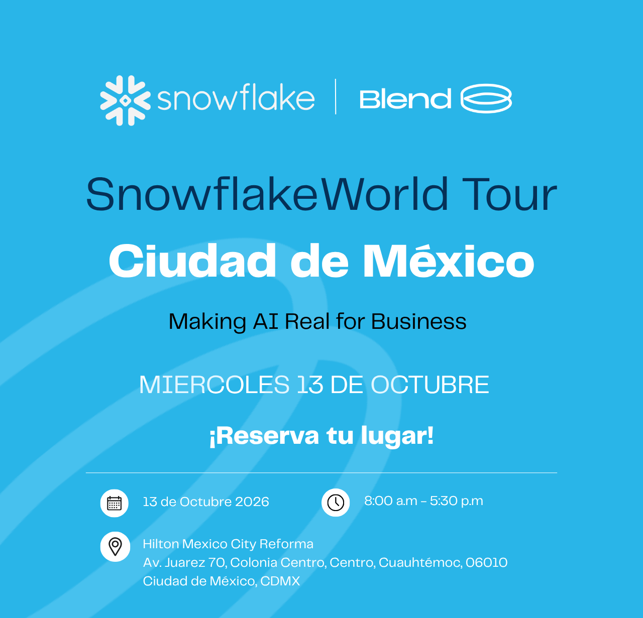 Snowflake World Tour Mexiko-Stadt ❄️