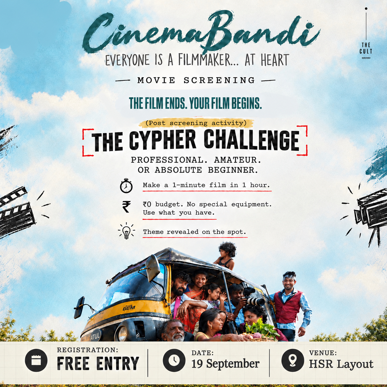 Cinema Bandi: Movie Screening × The Cypher Challenge | The Cult by Unchained