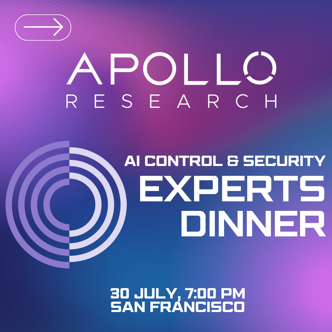 Dîner des experts en contrôle et sécurité de l'IA