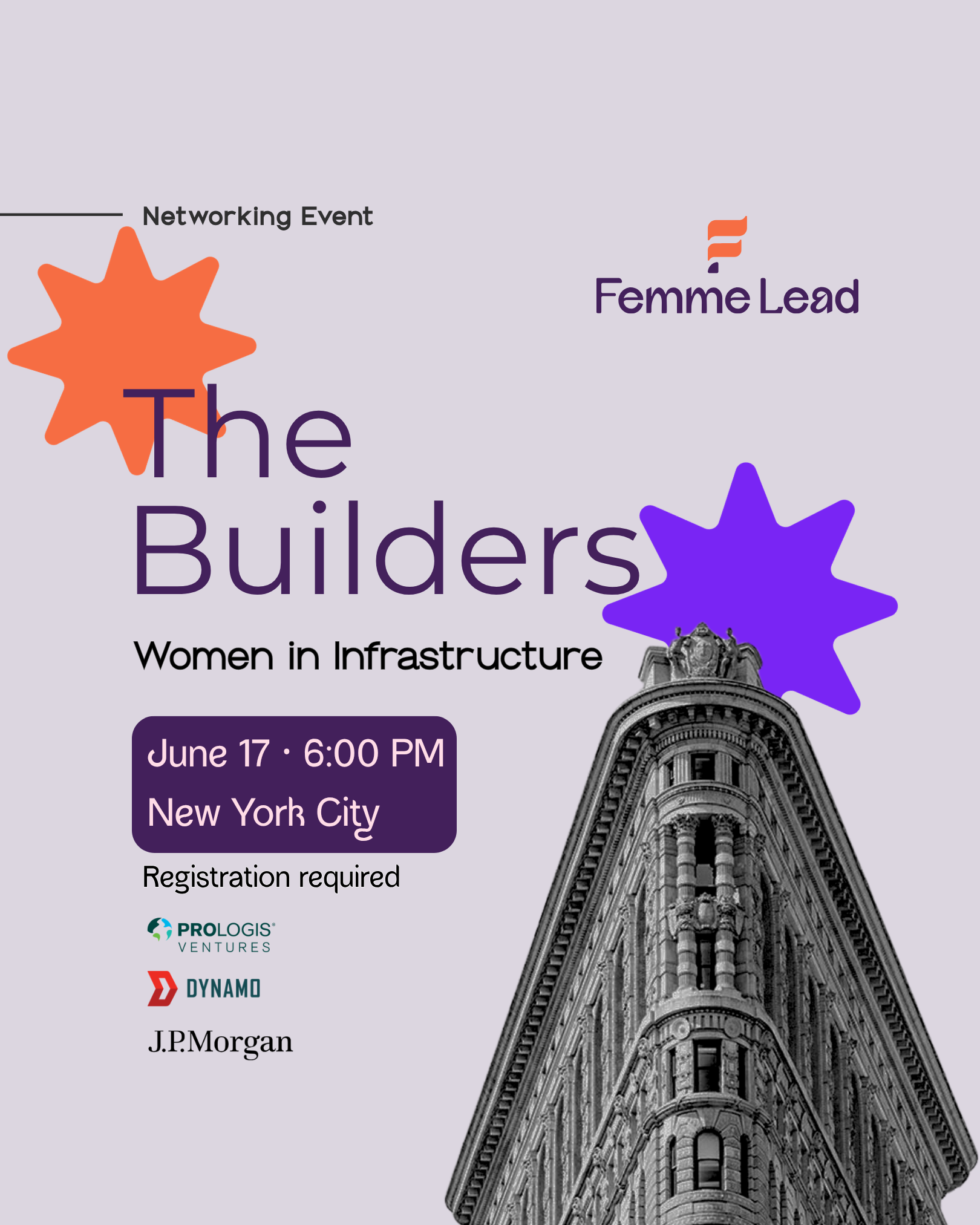 Cover art for #The Builders by Femme Lead - Women in Infrastructure NYC powered by Prologis Ventures, Dynamo Ventur — New York, NY
