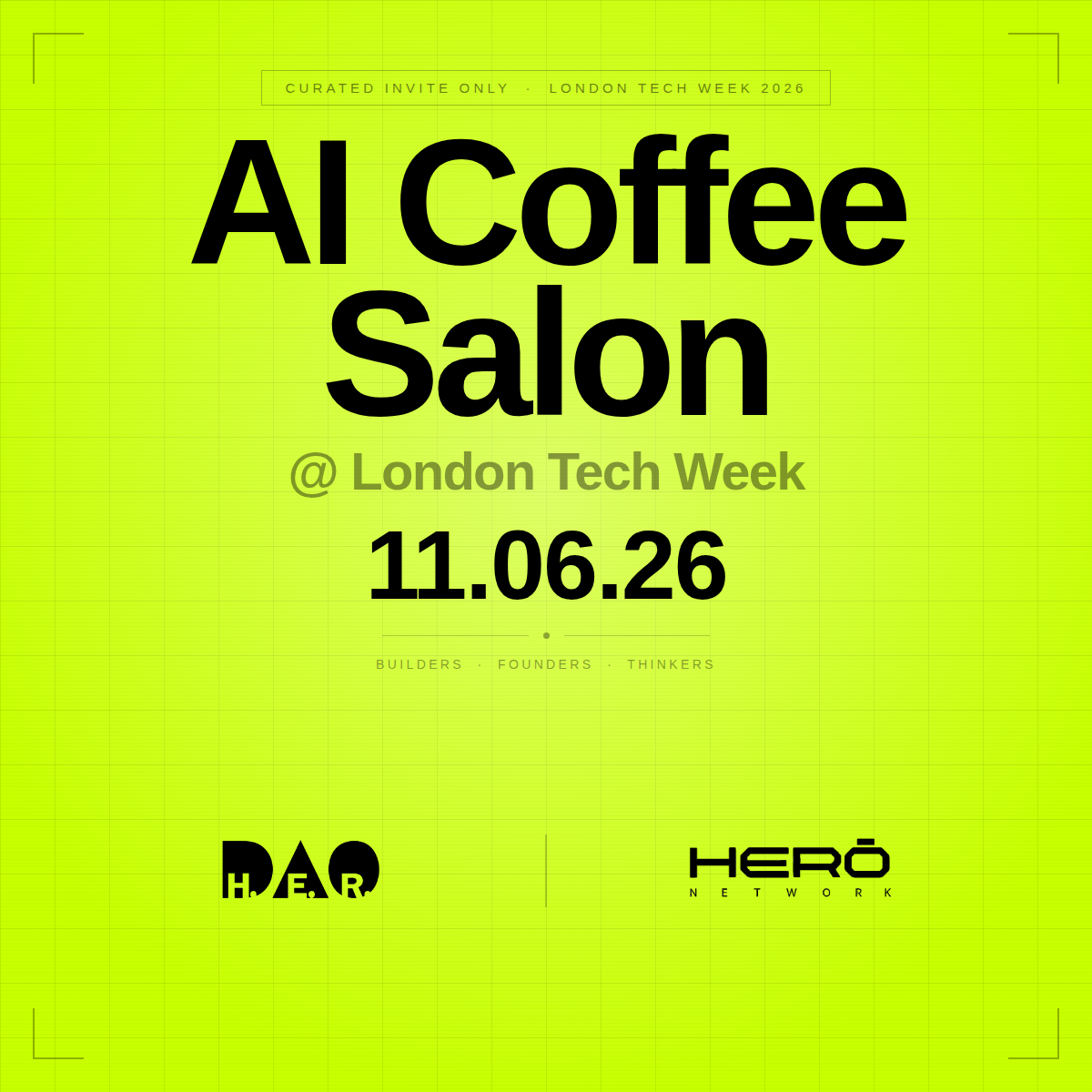 Cover art for #AI Coffee Salon @ London Tech Week — London, United Kingdom