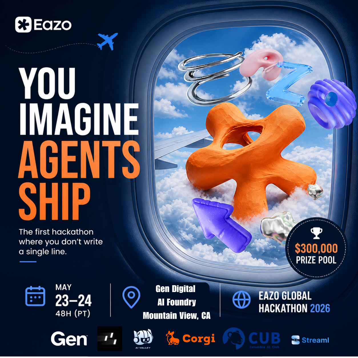 Eazo AI 2026 Global Hackathon: Silicon Valley | $300K Prize Pool