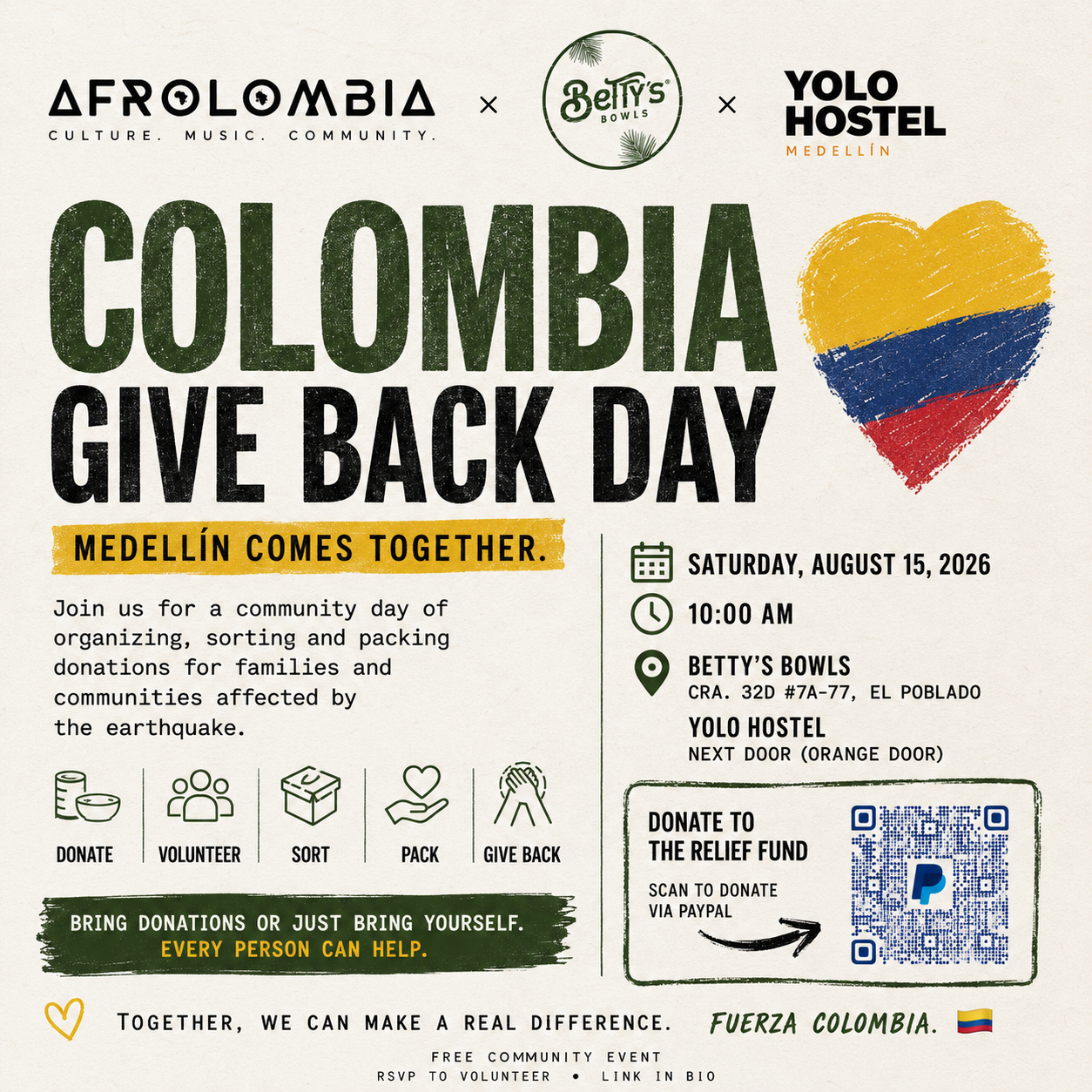 COLOMBIA GIVE BACK DAY 🇨🇴❤️ | Medellín