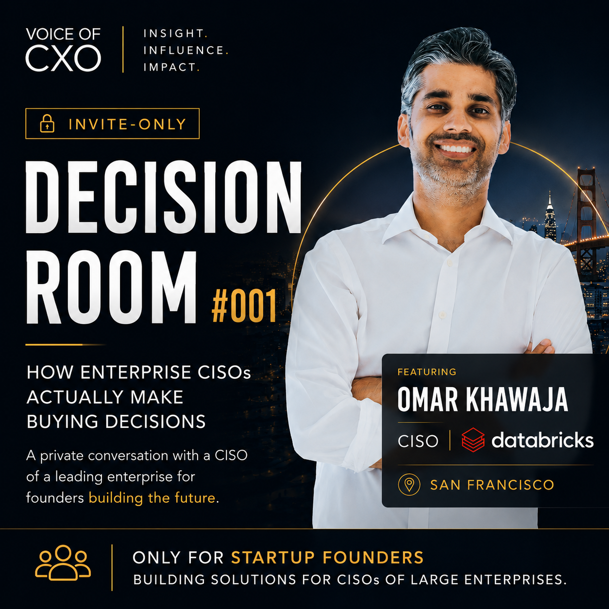 Cover art for #Enterprise CISO Decision Room with Omar Khawaja — San Francisco, CA