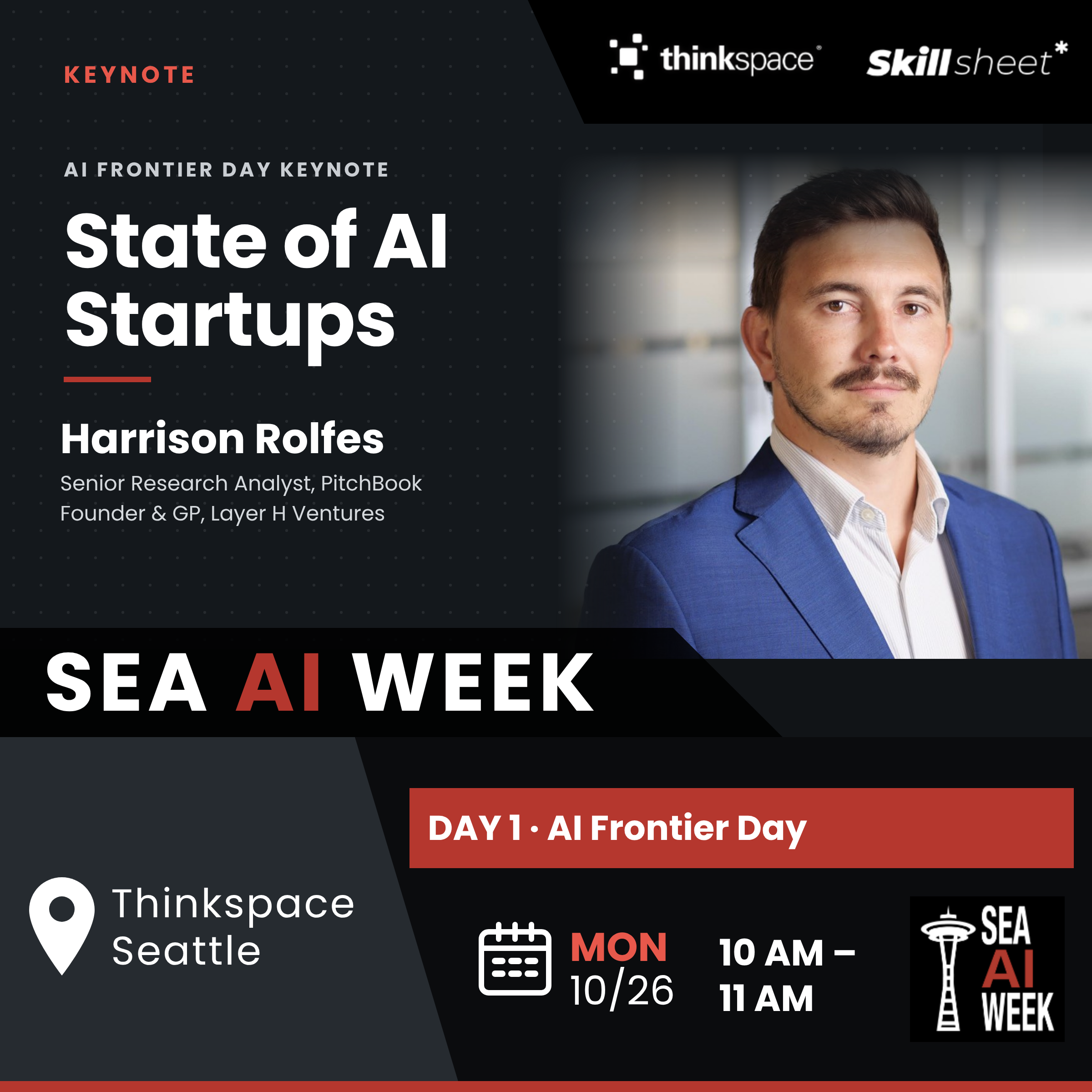 [SEA AI WEEK] AI Frontier Day Keynote: State of AI Startups with Harrison Rolfes, PitchBook