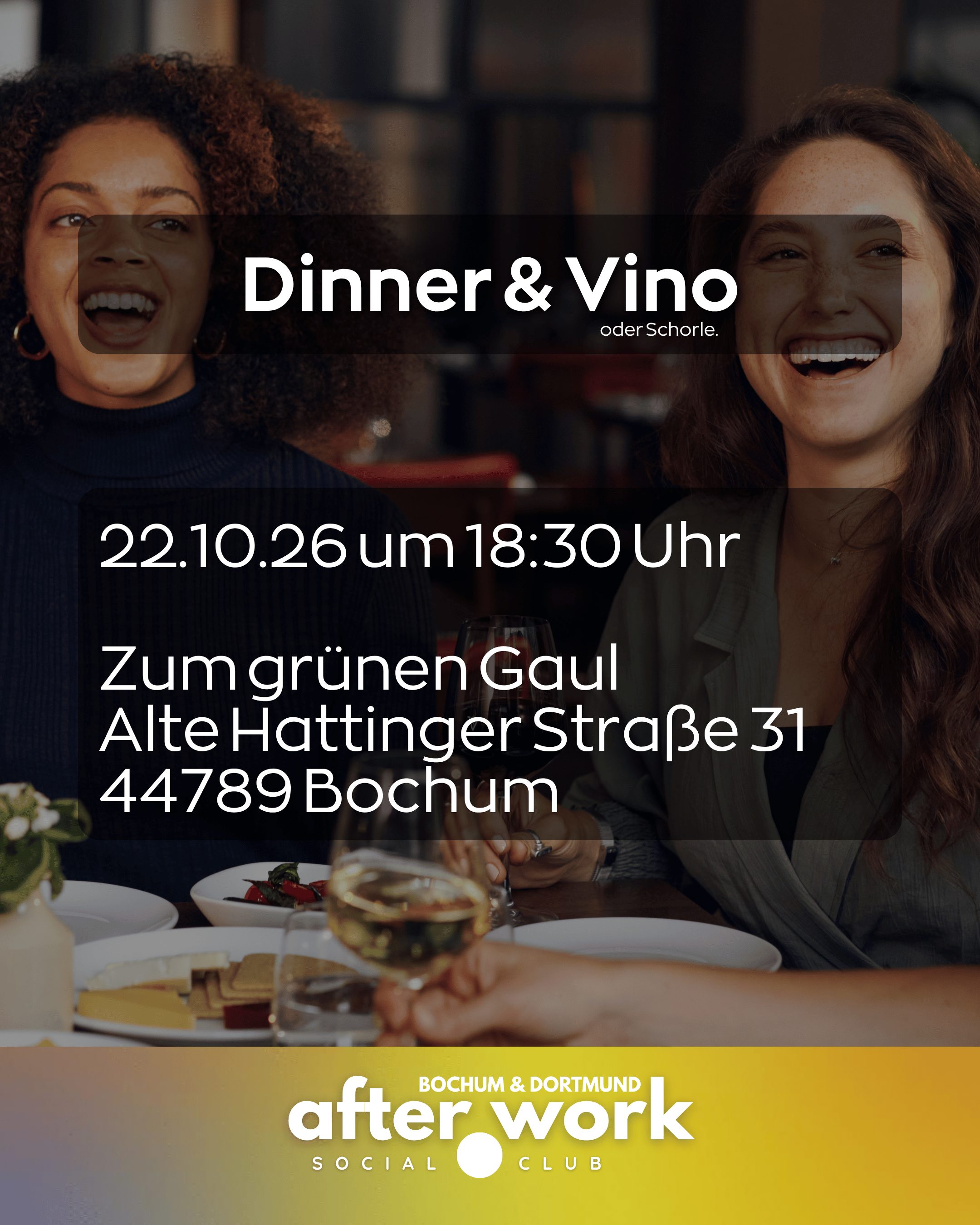 After Work Social Club Bochum/Dortmund - Dinner im Grünen Gaul