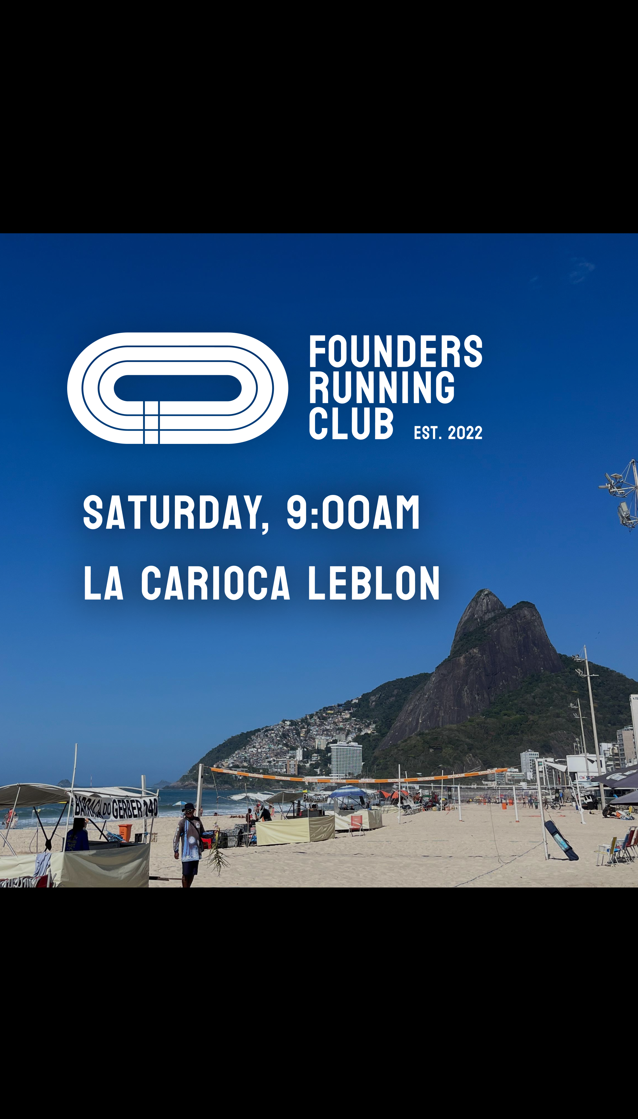 Founders Running Club at Leblon Beach