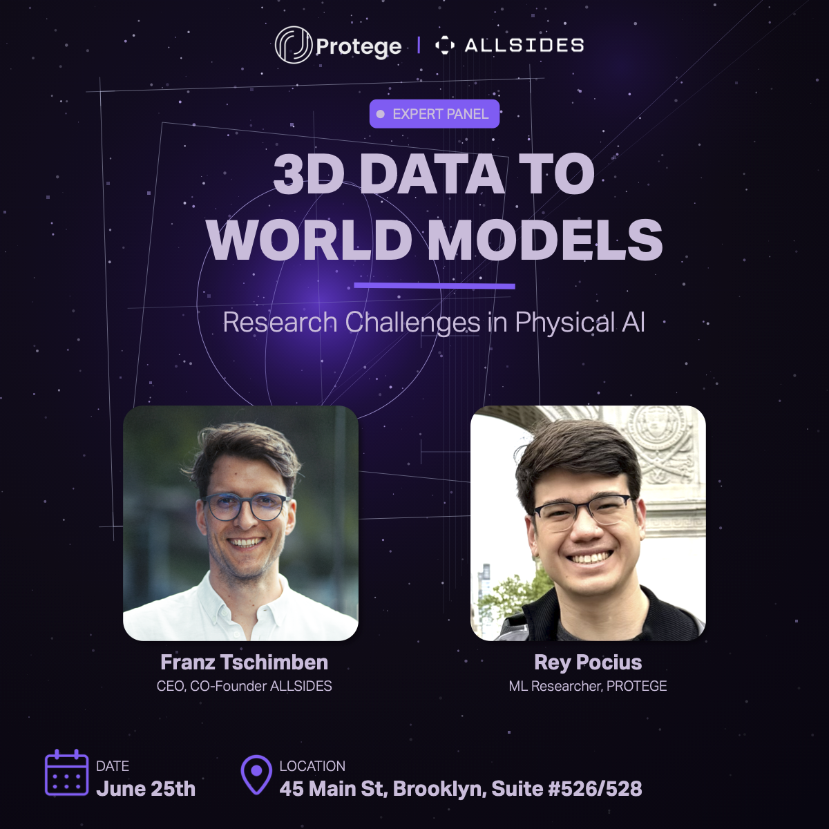 Cover art for #From 3D Data to World Models: Research Challenges in Physical AI — 45 Main St #526