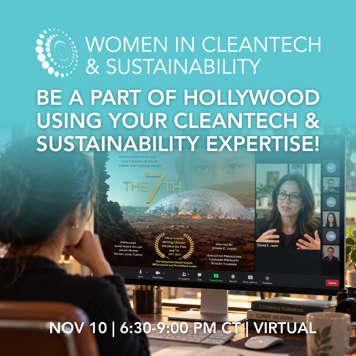 Be a part of Hollywood using your cleantech and sustainability expertise! event graphic