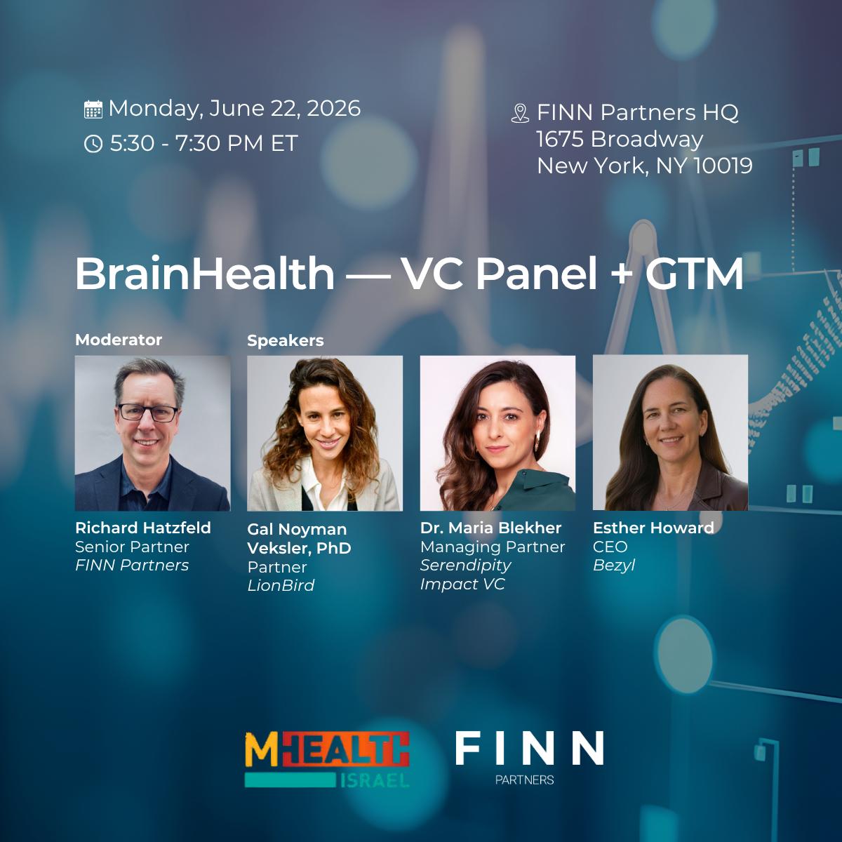 Cover art for #June 22, NYC: BrainHealth- VC Panel + GTM Bootcamp — 1675 Broadway