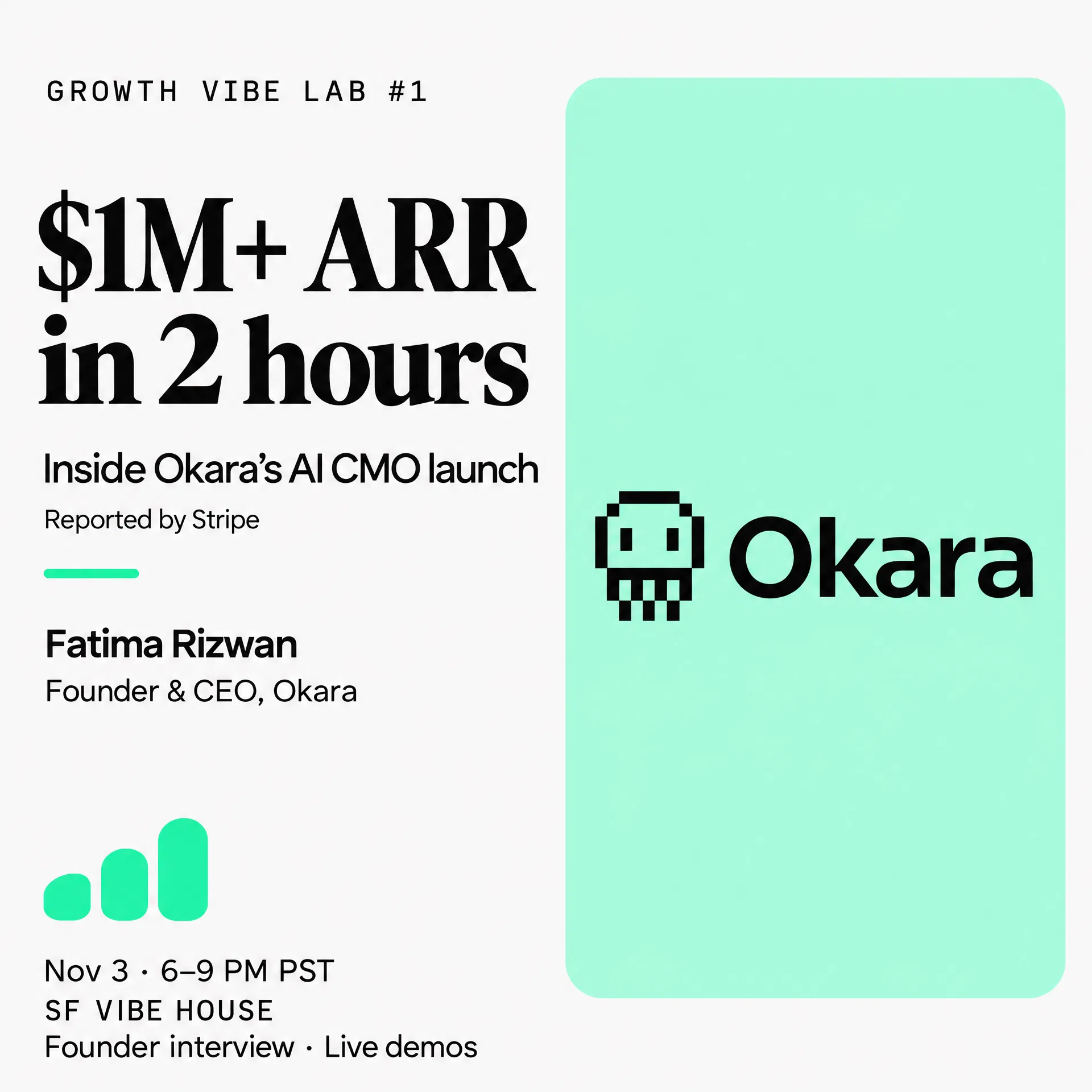 Growth Vibe Lab #1: $1M+ ARR in 2 Hours — Inside Okara’s AI CMO Launch