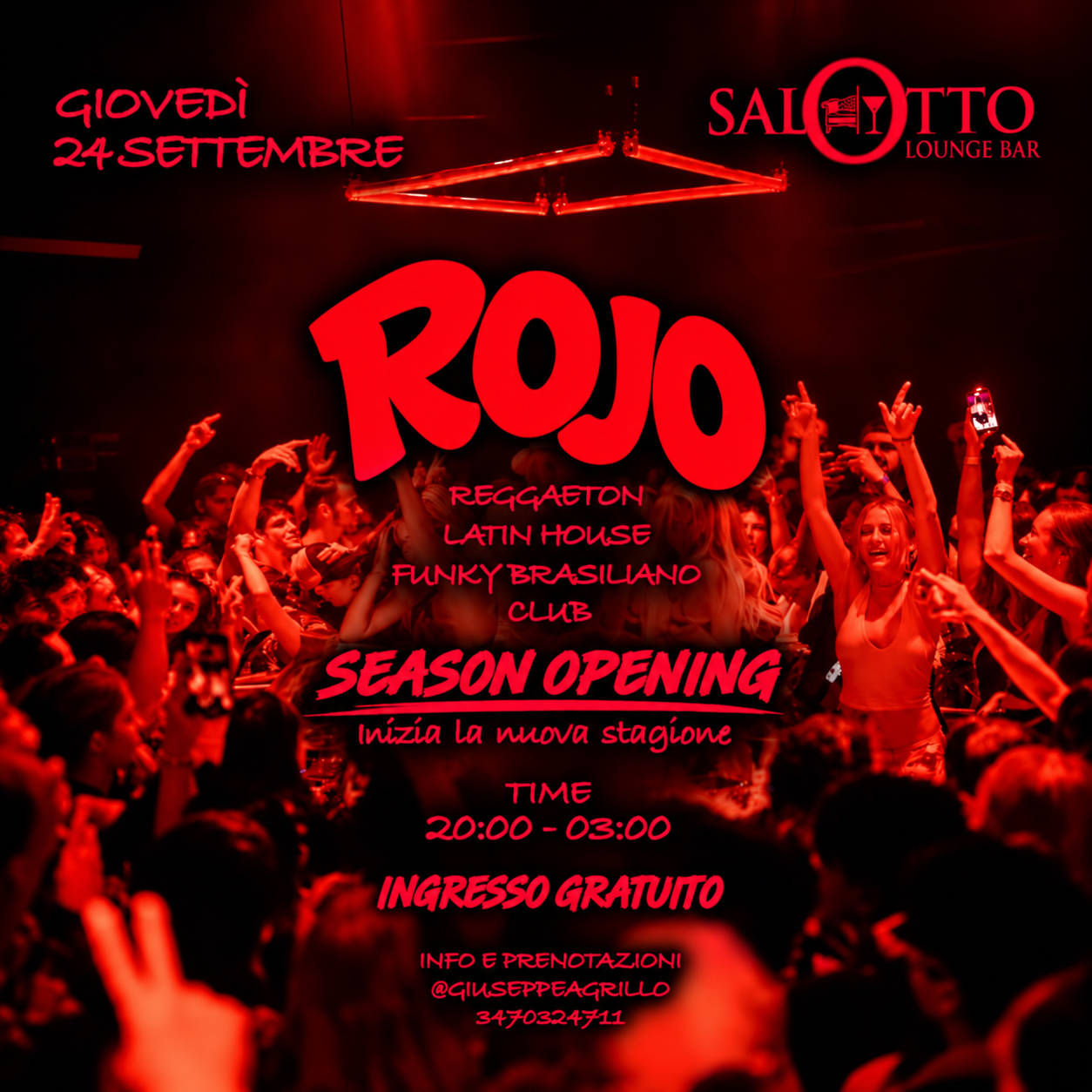 🇪🇸🇦🇷Oggi giovedì ROJO Reggaeton al Salotto📍free entry DJ Set, nuova location in centro al Duomo. Nuova stagione • SEASON OPENING