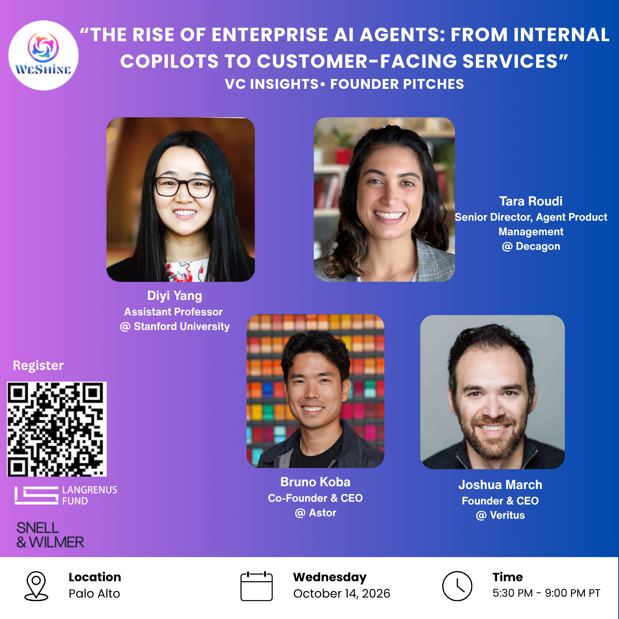 „Der Aufstieg der Enterprise-KI-Agenten: Von internen Co-Piloten zu kundenorientierten Dienstleistungen“ VC Insights• Gründer-Pitches