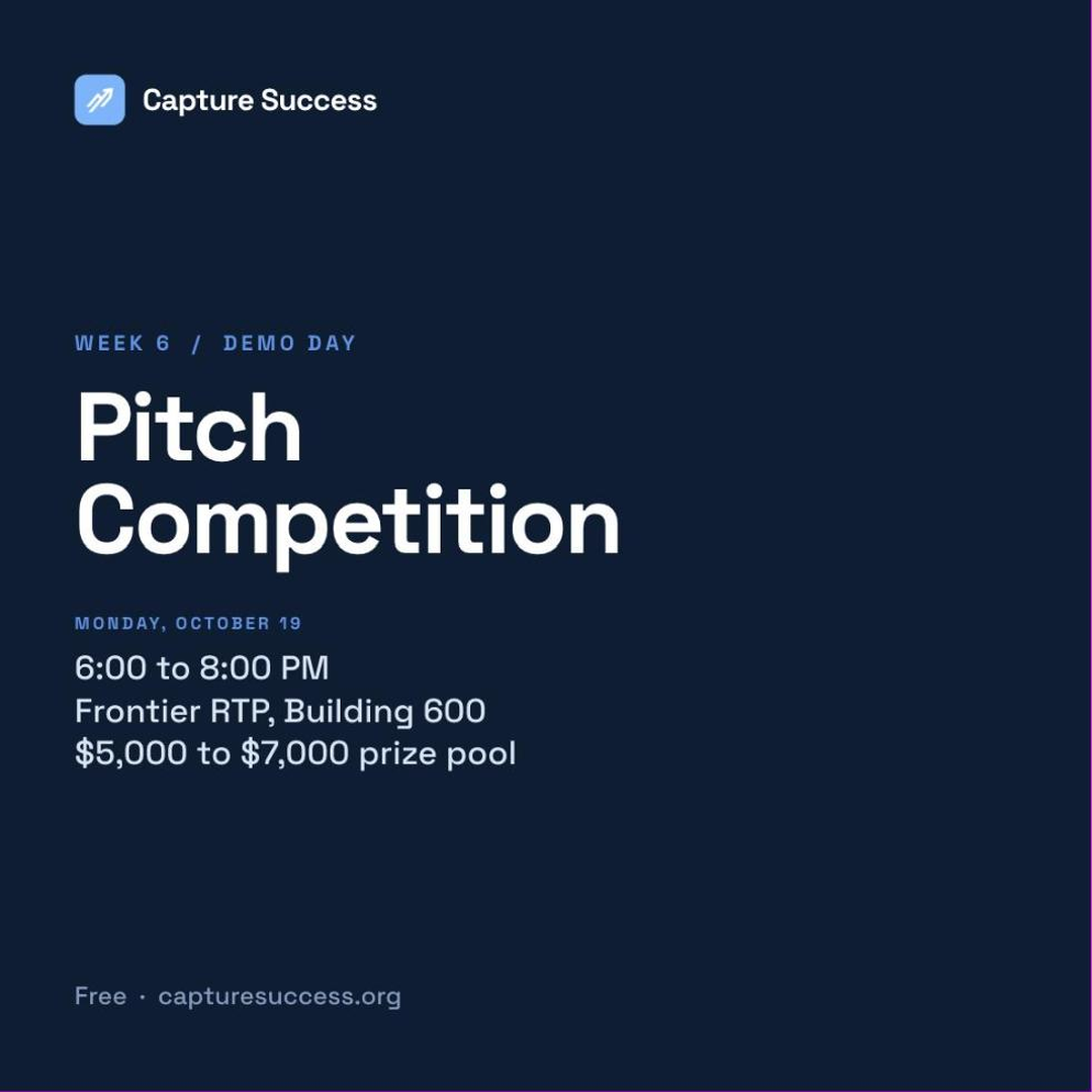 Capture Success Pitch Competition and Demo Day