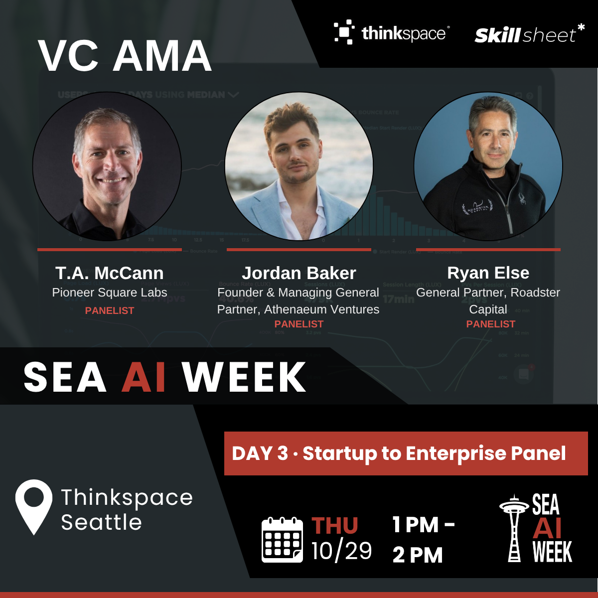 [SEA AI WEEK] Startup to Enterprise Day Panel: VC AMA with T.A. McCann, Jordan Baker & Ryan Else