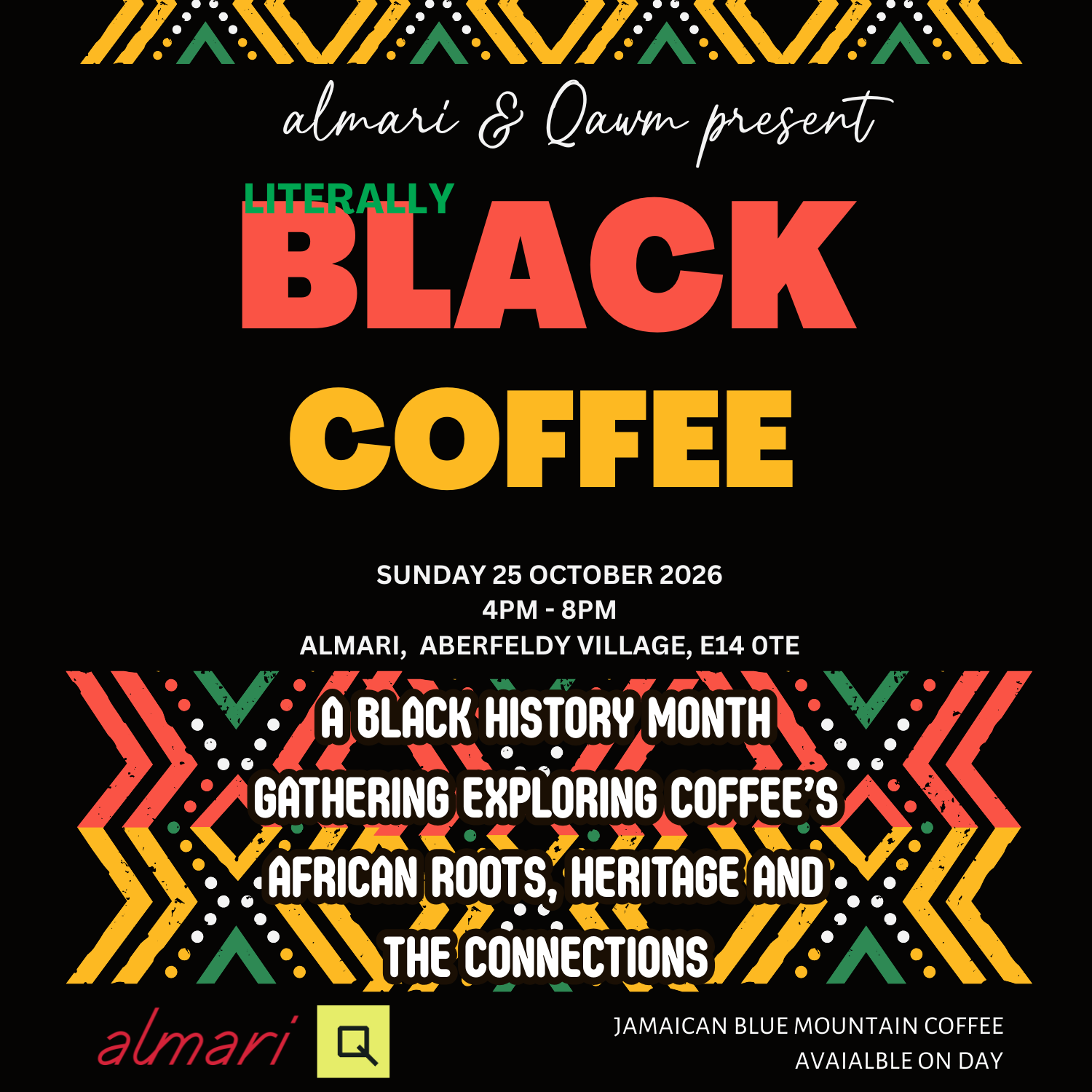 Literally... BLACK COFFEE