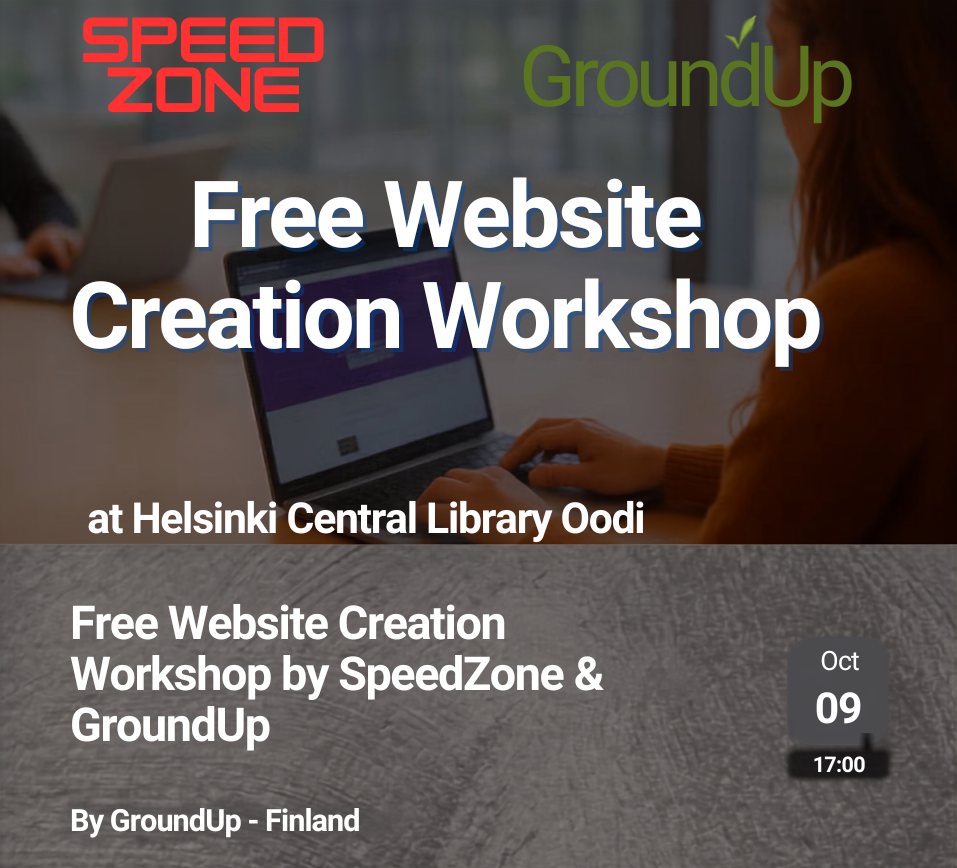 Atelier de création de sites web gratuit par SpeedZone et GroundUp