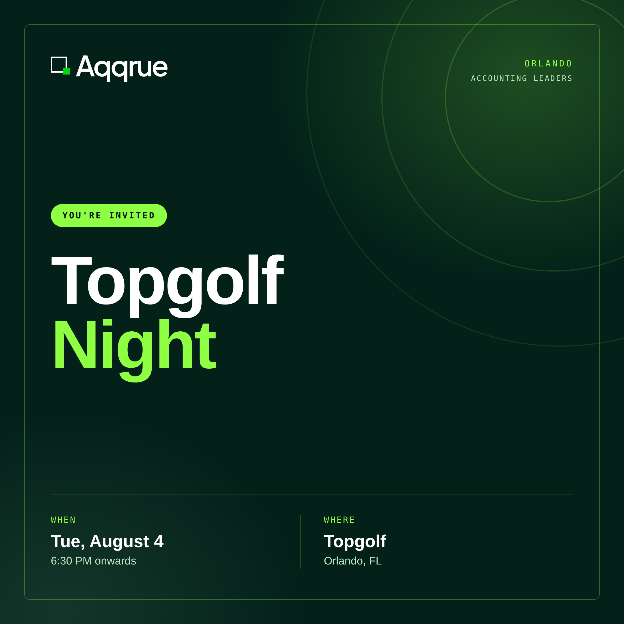 Aqqrue x FL CPAs : Soirée Topgolf