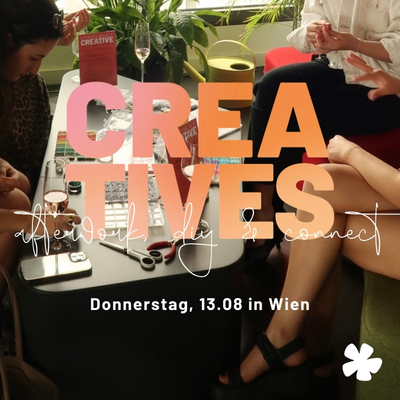 Afterwork Event für die Kreativbranche - creatives who get together mit Paneltalk, Zeit für Connection & Austausch