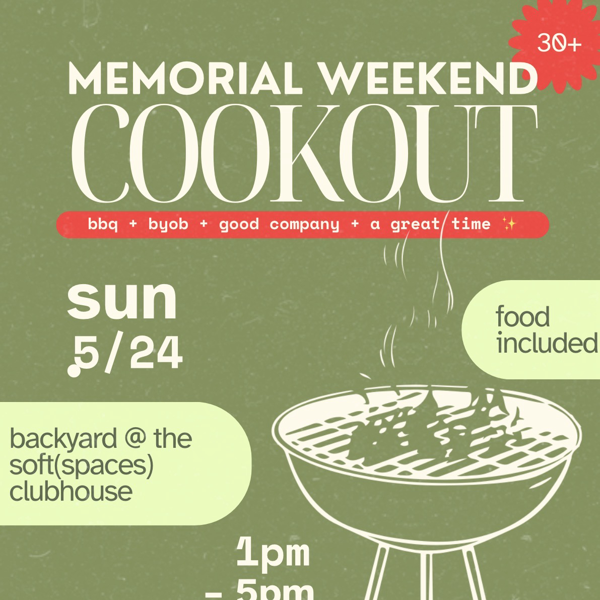 Cover art for #memorial weekend cookout (30+) ✨ — 1368 Franklin Ave