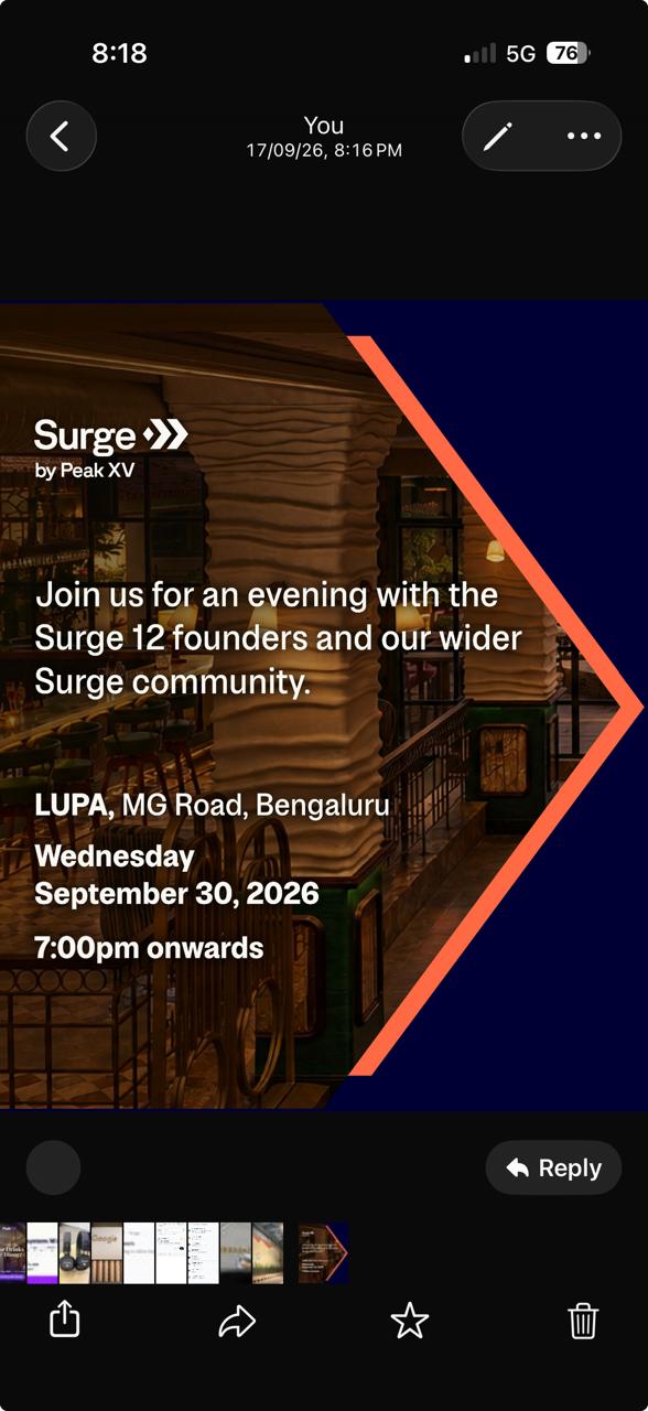 Surge Founders Dinner