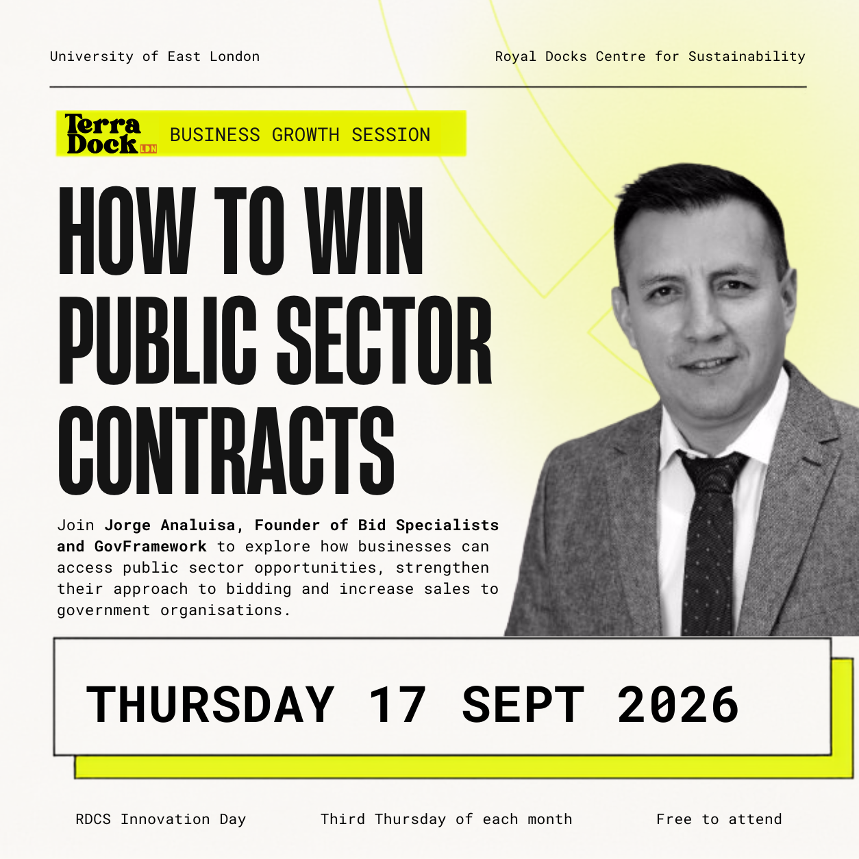 Sustainable Business Growth @TerraDock - How to Win Public Sector Contracts