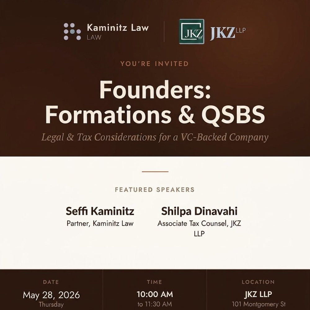 Cover art for #Founders: Formations & QSBS — JKZ LLP