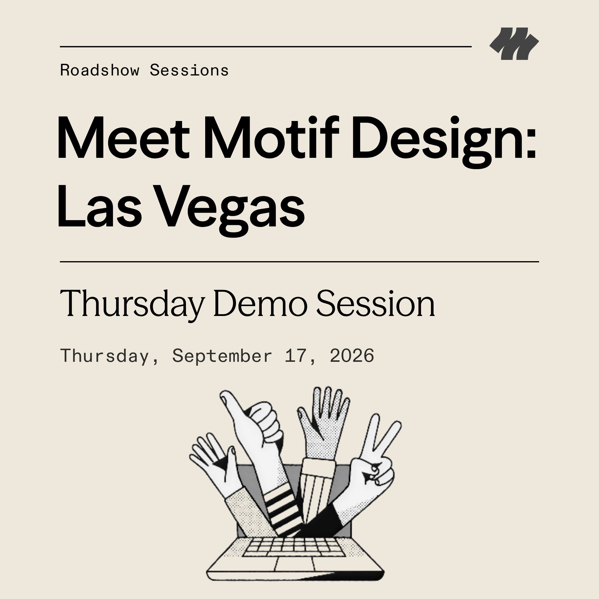 Sesión de demostración de diseño Motif: Las Vegas Jue 17 de Septiembre