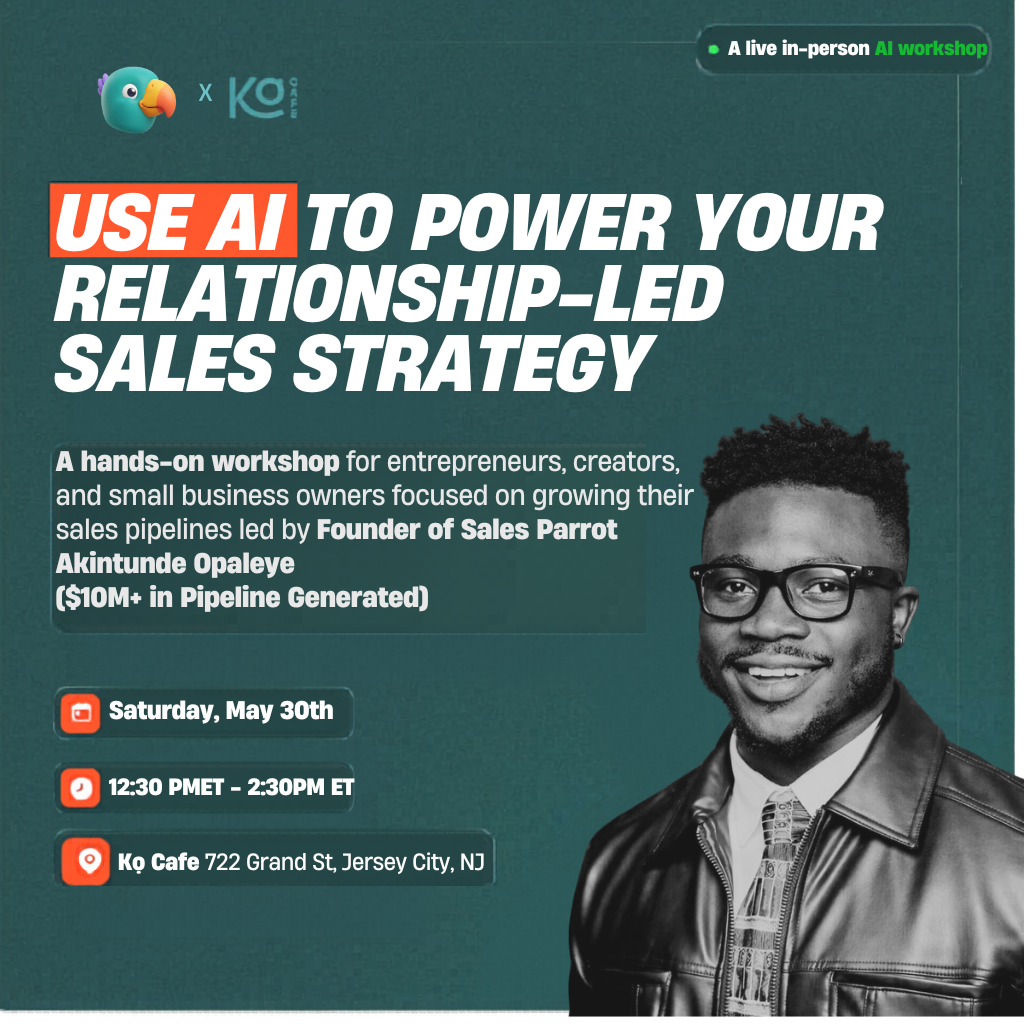 Cover art for #AI Workshop: Relationship-Led Sales Strategies @ Kọ Cafe — Kọ Cafe (Ko Cafe)