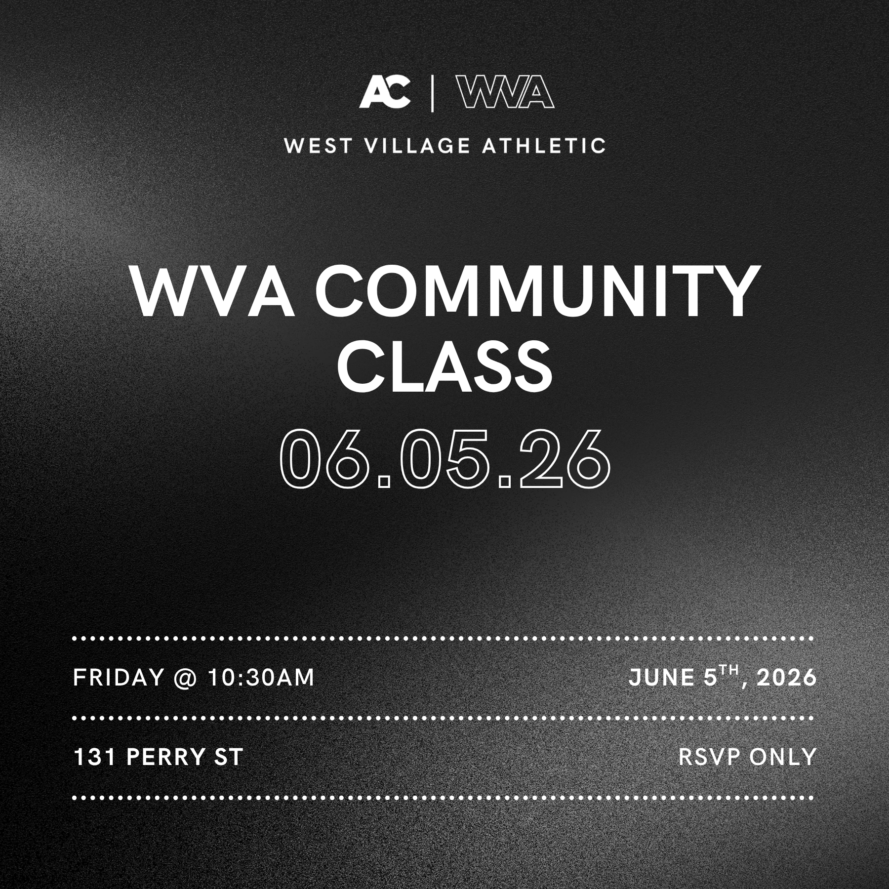 Cover art for #WVA Community Class — 131 Perry St